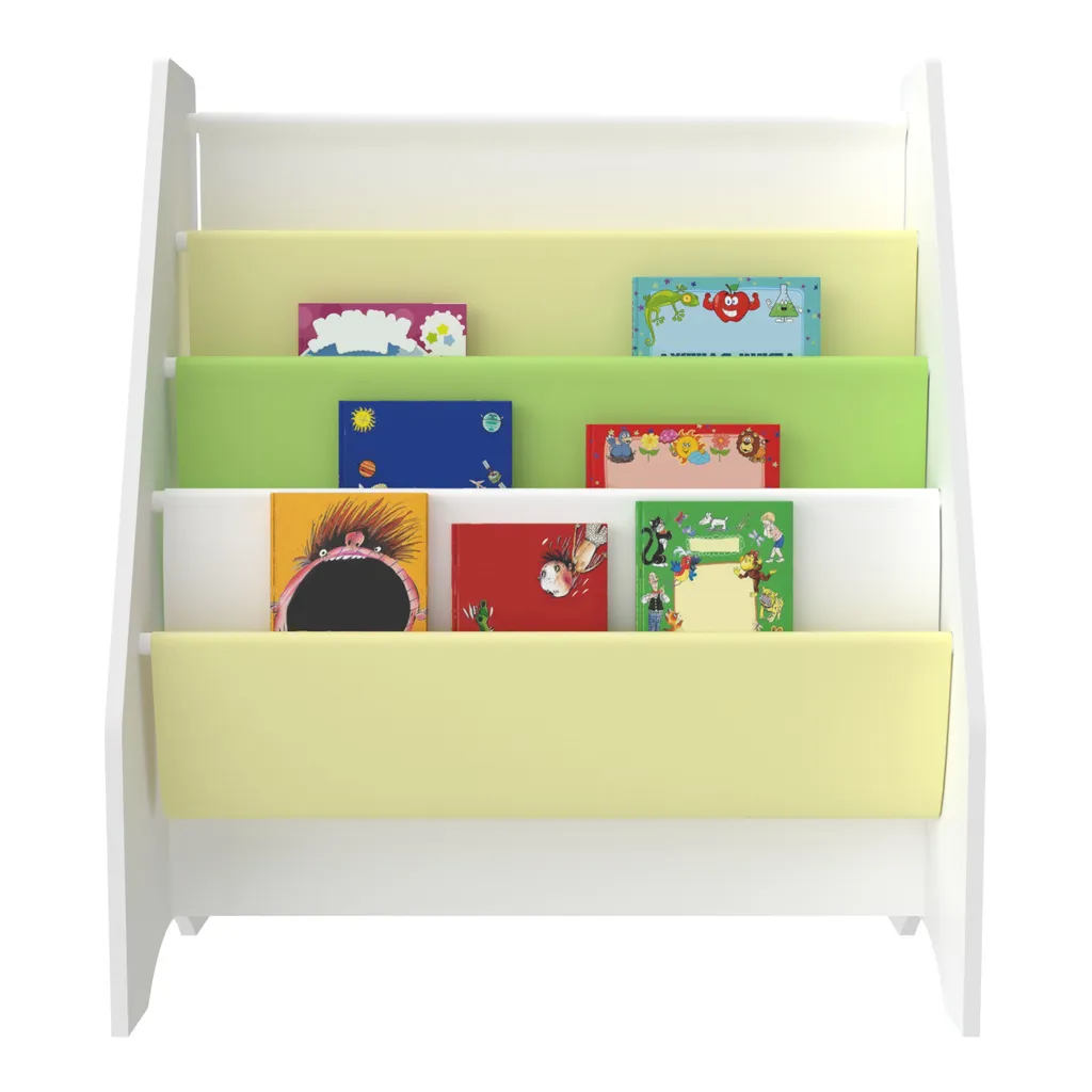 Kinderregal Fisterra Kinder-Bücherregal Freistehend Mit Dinosaurier-Motiv 74 X 62 X 29 Cm Kinderzimmerregal Mit 4 Offenen Ablagefächern Bücher-Organizer Weiß / Grün / Gelb 7 Kinderregal Fisterra Kinder-Bücherregal Freistehend Mit Dinosaurier-Motiv 74 X 62 X 29 Cm Kinderzimmerregal Mit 4 Offenen Ablagefächern Bücher-Organizer Weiß / Grün / Gelb – Bild 5