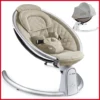 Hot Mom Babywippe Elektrische Babyschaukel Mit 5 Stufen Schaukelfunktion, Baumwolle Babywiege Mit Musik Durch Bluetooth, 2022 Style (Beige) -Barbie Store 00d3711877175f0f3491485e86f9429b