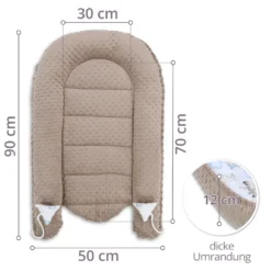 Warmes Nestchen Baby 90x50 Cm - Kuschelnest Neugeborene Nestchen Winter / Herbst Kokon Babynest Igel Khaki -Barbie Store 018ae8fceab263cb5e72c58abe9e25c2