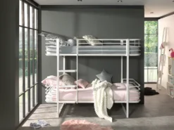 Vipack Etagenbett Metall Oscar Weiß -Barbie Store 02448f45e95c7c2f992085f9f483d4b4
