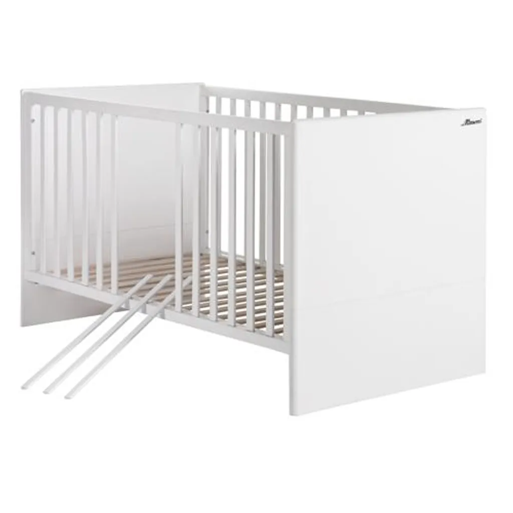 Miami Kombi-Kinderbett 70x140cm, 3x Höhenverstellbar, Flachstäbe Inkl 3 Schlupfprossen 5 Miami Kombi-Kinderbett 70x140cm, 3x Höhenverstellbar, Flachstäbe Inkl 3 Schlupfprossen – Bild 3