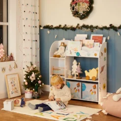 SONGMICS Kinderzimmerregal Kinderregal Bücherregal Für Kinder Mit 2 Boxen Spielzeug-Organizer Multifunktionale Ablage Mit 2 Aufbewahrungsboxen Weiß GKR42WT 16 SONGMICS Kinderzimmerregal Kinderregal Bücherregal Für Kinder Mit 2 Boxen Spielzeug-Organizer Multifunktionale Ablage Mit 2 Aufbewahrungsboxen Weiß GKR42WT -Barbie Store 04788c37d1af68e22b427bcdb4b733ca