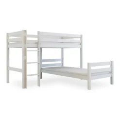 Bubema Loki Kinder Etagenbett / Hochbett, Buche Massiv, Natur Oder Weiß Lackiert : Weiß Lackiert -Barbie Store 05476293cb53ed250a8420a6824b5da8