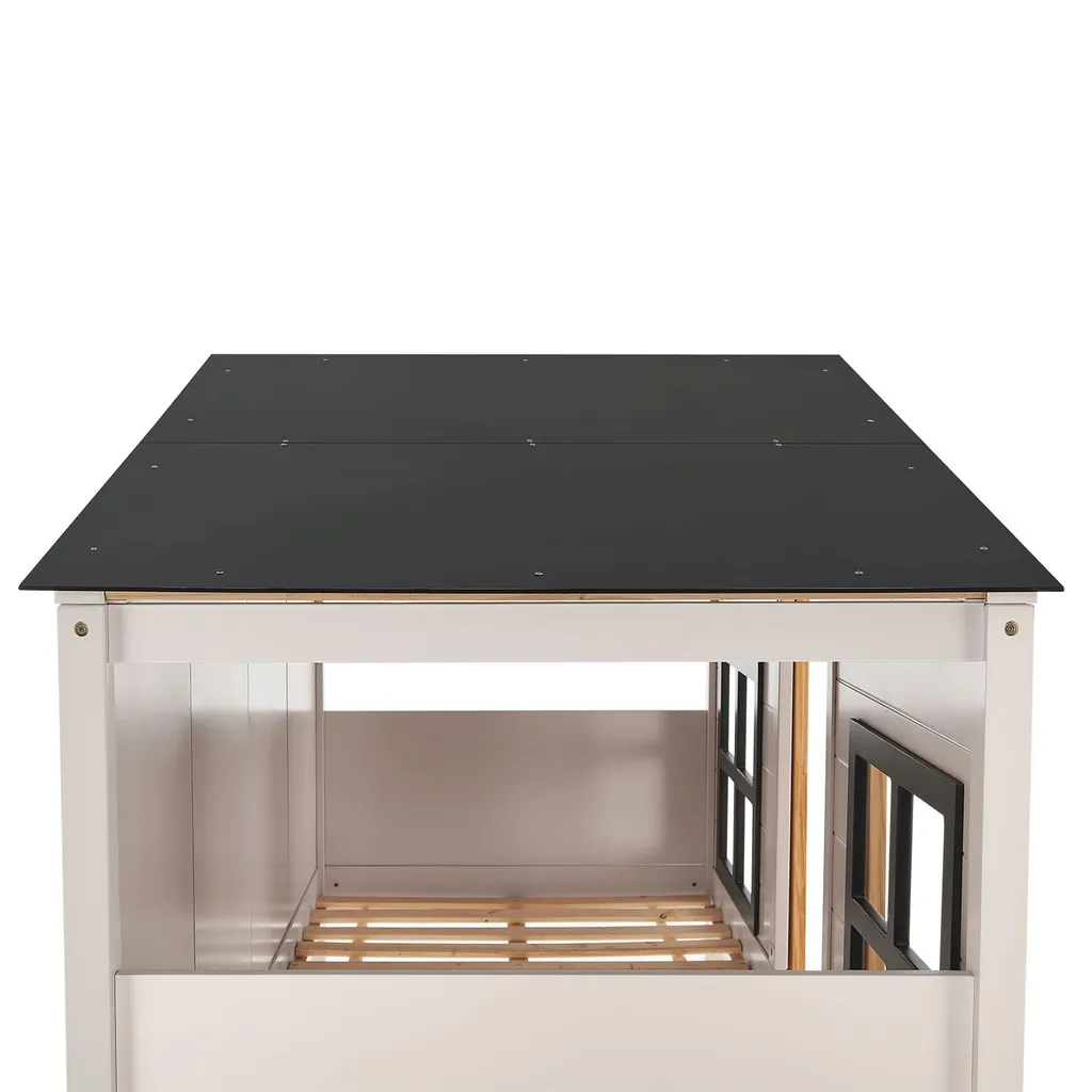 Juskys Kinderbett Farmhaus 90 X 200 Cm Mit Treppe, Dach & Fenster – Hochbett Rosa Für Kinder – Lattenrost Bis 150 Kg – Hausbett Aus Massivholz 14 Juskys Kinderbett Farmhaus 90 X 200 Cm Mit Treppe, Dach & Fenster – Hochbett Rosa Für Kinder – Lattenrost Bis 150 Kg – Hausbett Aus Massivholz – Bild 12