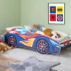 Alcube® Autobett 80x160 Mit LED-Beleuchtung PKW Burning Flame Mit Matratze Und Lattenrost Jugendbett Kinderbett 80x160 Cm - Blau -Barbie Store 07fd890212af76b200d8a5fd2b533fac