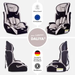 Daliya® CARSITTO Kinderautositz 9-36KG Gruppe I / II / III ( Beige ) Autositz Mit 5-Punkt-Sicherheitsgurt Mitwachsend Kindersitz Kinderautositz Autokindersitz -Barbie Store 091d5415094f71feeba91e3eef7d7036