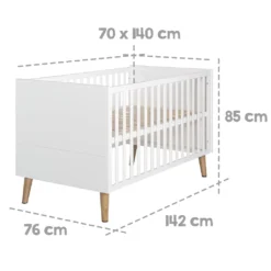 Roba Kombi-Kinderbett 'Mick', Höhenverstellbar, Mitwachsend, 3 Schlupfsprossen 70 X 140 Cm, Umbaubar -Barbie Store 09ad0ba320f279629efe30563cbaa959
