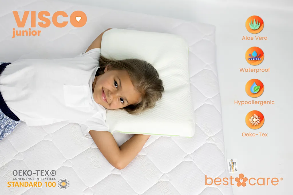 BestCare Visco Junior Kindermatratze Babymatratze Matratze Kaltschaummatratze 80x160 X13cm Viskoelastische Memory-Schaum Waschbarer Aloe Vera Bezug Standard 100 By 4 BestCare Visco Junior Kindermatratze Babymatratze Matratze Kaltschaummatratze 80x160 X13cm Viskoelastische Memory-Schaum Waschbarer Aloe Vera Bezug Standard 100 By – Bild 2