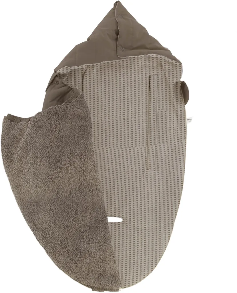 Fußsack Maxi Cosi Stein Grau-Braun, Vorderseite 100% Recyceltes Polyester, Rückseite 100% Organic Baumwolle 4 Fußsack Maxi Cosi Stein Grau-Braun, Vorderseite 100% Recyceltes Polyester, Rückseite 100% Organic Baumwolle – Bild 2