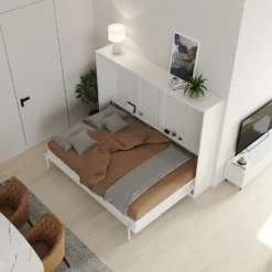 Schrankbett 140x200 Cm Horizontal Weiß Mit GASDRUCKFEDERN Platzsparendes Wandklappbett 19 Schrankbett 140x200 Cm Horizontal Weiß Mit GASDRUCKFEDERN Platzsparendes Wandklappbett -Barbie Store 0d78f3ce04dc950ad44412dc72a9184c