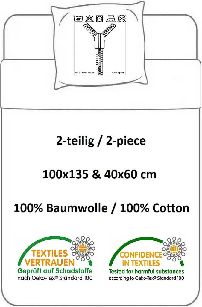 SPIN MASTER Paw Patrol Kleinkind Bettwäsche Set 100x135 40x60cm Baby Kinder Baumwolle 4 SPIN MASTER Paw Patrol Kleinkind Bettwäsche Set 100x135 40x60cm Baby Kinder Baumwolle – Bild 2