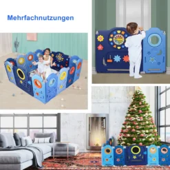 YOLEO Laufgitter Laufstall Baby Absperrgitter Krabbelgitter Schutzgitter Für Kinder Aus Kunststoff Mit Tür Spielzeugboard 14-Paneele Mit Uhr Tafel 27 YOLEO Laufgitter Laufstall Baby Absperrgitter Krabbelgitter Schutzgitter Für Kinder Aus Kunststoff Mit Tür Spielzeugboard 14-Paneele Mit Uhr Tafel -Barbie Store 0ec69e705621d097c15b0d7131b17d4f