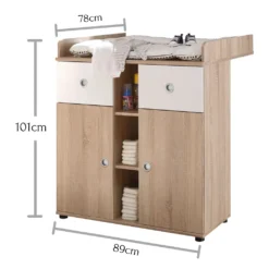 Wickelkommode Schrank Wickeltisch Kommode Wickelauflage Babyzimmer "Floris I" -Barbie Store 0f41501bd853eca7edcab463111aa96b