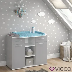 Vicco Wickelkommode Leonie Weiß Grau 113 X 109 X 70 Cm Holzwerkstoff 12 Vicco Wickelkommode Leonie Weiß Grau 113 X 109 X 70 Cm Holzwerkstoff -Barbie Store 0f448649b50145f24e7d6c547a89d0ea