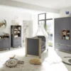 Komplett Babyzimmer Tom In Anthrazit Matt Lack Und Asteiche Komplett Set, Babyzimmermöbel Komplett