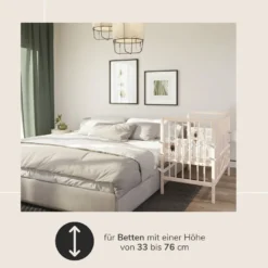 Sämann Beistellbett Premium 90x55 Cm Mit Matratze, Schwarz 4 In 1 Umbaubar Mit Umbauseite -Barbie Store 10969ab9dc44ebeda9ce46c62118550a