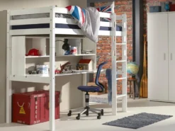 Relita Hochbett TOLI Buche Massiv Weiß Lackiert BH1021117-B90 -Barbie Store 12deec24779a0f1512da5c9612041fc4