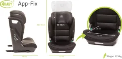 Kindersitz APP-FIX 100-150CM I-SIZE 15-36kg Norm ECE R129, 3 - 12 Jahre, Isofix Seitenprotektoren, Zusätzlicher Kopfschutz, Neigungsverstellung Farbe: Schwarz 18 Kindersitz APP-FIX 100-150CM I-SIZE 15-36kg Norm ECE R129, 3 - 12 Jahre, Isofix Seitenprotektoren, Zusätzlicher Kopfschutz, Neigungsverstellung Farbe: Schwarz -Barbie Store 13618c02d5a4f77d8934d20ad9313a93