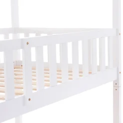 Merax Kinderbett 90x200cm Etagenbett Hochbetten Mit Leiter, Rausfallschutz Und Dachform, Ausziehbett Drei Einzelbetten Hoch Doppel Stockbett Für Kinderzimmer, Kiefernholz Rahmen, Weiß 18 Merax Kinderbett 90x200cm Etagenbett Hochbetten Mit Leiter, Rausfallschutz Und Dachform, Ausziehbett Drei Einzelbetten Hoch Doppel Stockbett Für Kinderzimmer, Kiefernholz Rahmen, Weiß -Barbie Store 13ae06e10c9da10df1f06c891aaa205c