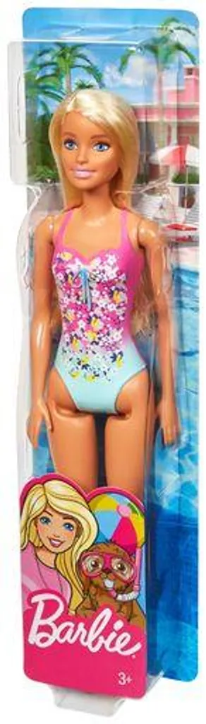 MATTEL GHW37 Barbie Beach Puppe Mit Badeanzug Im Blumenmuster 5 MATTEL GHW37 Barbie Beach Puppe Mit Badeanzug Im Blumenmuster – Bild 3