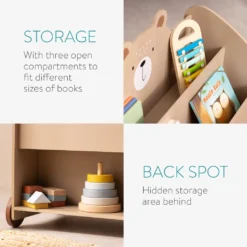 Navaris Bücherregal Für Kinder - Kinderzimmer Regal Für Bücher Und Spielzeug Aus Holz - 60 X 58 X 40 Cm - Buchregal Mit Rollen - Organizer Braun Bär 8 Navaris Bücherregal Für Kinder - Kinderzimmer Regal Für Bücher Und Spielzeug Aus Holz - 60 X 58 X 40 Cm - Buchregal Mit Rollen - Organizer Braun Bär -Barbie Store 171fbb67557b2a8d567634c8862b2447