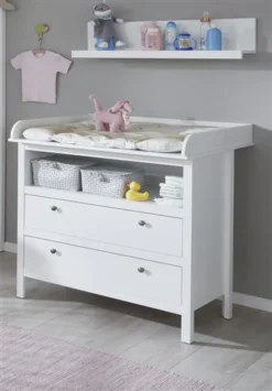 Trendteam Babyzimmer Wickelkommode Ole/Emma Weiß Melamin/WeißNachbildung 90 X 104 X 78 Cm -Barbie Store 17506ef5cc1716f2fd33ea230a35975a