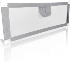 Lospitch Bettgitter 180*80 Cm Bettschutzgitter Kinderbettgitter Für Kinder Babybettgitter Höhenverstellbar Klappbar Passend Für Kinderbetten, Elternbetten Anti-Fall Für Baby Kinder - Grau Schutzgitter-Zubehör
