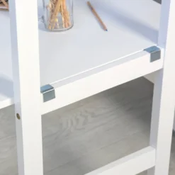 Homestyle4u 1727, Kinder Hochbett Mit Schreibtisch Weiß, Massivholz Kiefer, 90x200 Cm -Barbie Store 18cffcbd858830e5802566250e880396