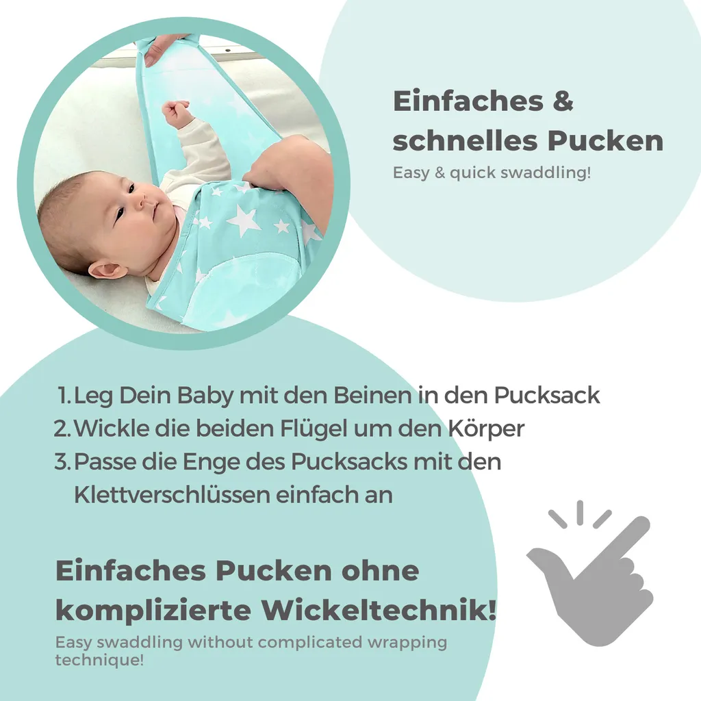 Lilly And Ben® Pucksack | S/M: 0-3 MONATE | Weitere Größen Verfügbar| 2er Set | Baumwoll-Puckdecke I Baby Mühelos Pucken | Atmungsaktives Pucktuch Mit Weichen & Verstellbaren Klettverschlüssen | Türkis Blau Für Jungen 6 Lilly And Ben® Pucksack | S/M: 0-3 MONATE | Weitere Größen Verfügbar| 2er Set | Baumwoll-Puckdecke I Baby Mühelos Pucken | Atmungsaktives Pucktuch Mit Weichen & Verstellbaren Klettverschlüssen | Türkis Blau Für Jungen – Bild 4