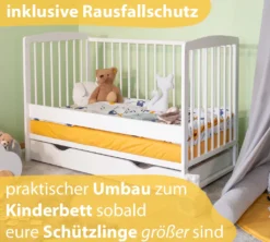 Alcube® Mitwachsendes Babybett 60 X 120 Cm Mit Schublade Gitterbett 120x60 Kiefernholz Zum Kinderbett Umbaubar In Weiß 30 Alcube® Mitwachsendes Babybett 60 X 120 Cm Mit Schublade Gitterbett 120x60 Kiefernholz Zum Kinderbett Umbaubar In Weiß -Barbie Store 1bbafb076f26f4c52f8040d5003848e4