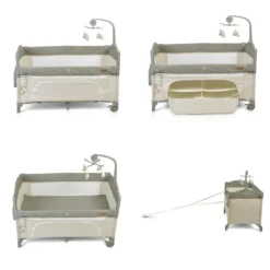 Cangaroo Reisebett Indiana Laufstall Zwei Ebenen Matratze Wickeltasche Räder Grau -Barbie Store 1c303f6c5cae8f9876362d3958e8a0cf