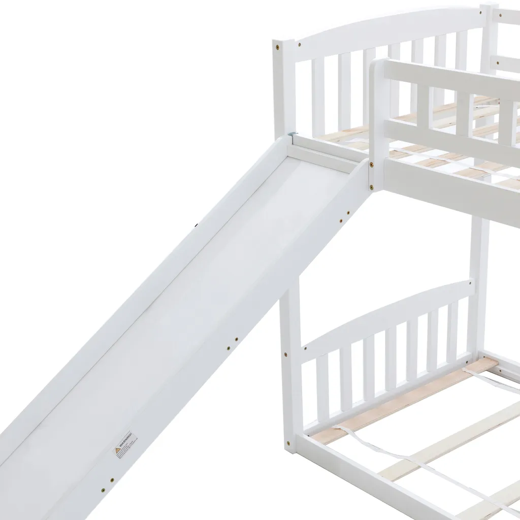 Merax Etagenbetten 90x200cm/90x200cm Hochbett Für 2 Kinder, Doppel Stockbett Teilbar Zu 2 Einzelbetten, Kinderbett Mit Rutsche Und Lattenrost, Weiß 9 Merax Etagenbetten 90x200cm/90x200cm Hochbett Für 2 Kinder, Doppel Stockbett Teilbar Zu 2 Einzelbetten, Kinderbett Mit Rutsche Und Lattenrost, Weiß – Bild 7