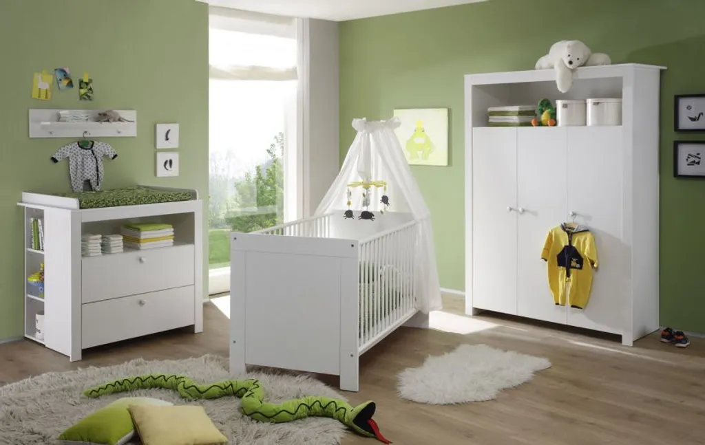 Babyzimmer Wickelkommode In Weiss Als Set Mit Regal 96 X 102 X 76 Cm Babymöbel Olivia 4 Babyzimmer Wickelkommode In Weiss Als Set Mit Regal 96 X 102 X 76 Cm Babymöbel Olivia – Bild 2