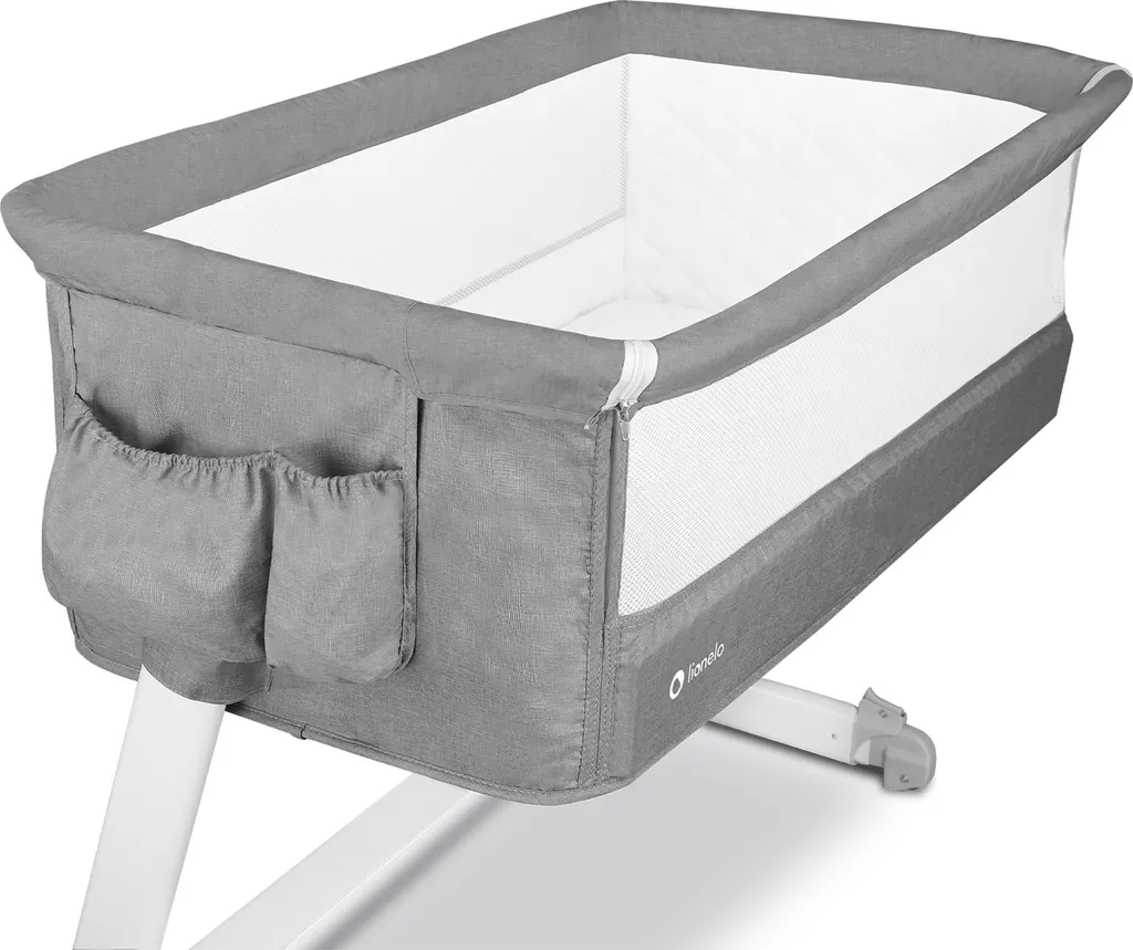 Lionelo Theo 2in1 Reisebett Beistellbett Kinderbett Ab Geburt Bis 9 Kg Grau 6 Lionelo Theo 2in1 Reisebett Beistellbett Kinderbett Ab Geburt Bis 9 Kg Grau – Bild 4
