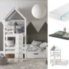 VitaliSpa Spielturmbett + 2 Matratzen Teddy Weiß 208 X 235 X 108 Cm Massivholz