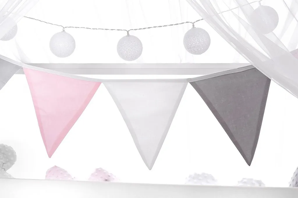 Baldachin Wimpel Und Lichterkette 3-teilig Deko-Set Für Hausbetten Rosa 4 Baldachin Wimpel Und Lichterkette 3-teilig Deko-Set Für Hausbetten Rosa – Bild 2