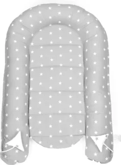 Babynest Kokon Neugeborene 90 X 50 Cm - Handmade Kuschelnest Baby Nestchen Aus Baumwolle Sternchen Grau-Weiß -Barbie Store 1f3e29d880073bd515766b299ef02d3e