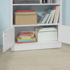 SoBuy Bücherregal Kinder Spielzeug Aufbewahrung Mit 2 Türen Weiß KMB11-W -Barbie Store 200d11e8488371435c9ff99784c5752e