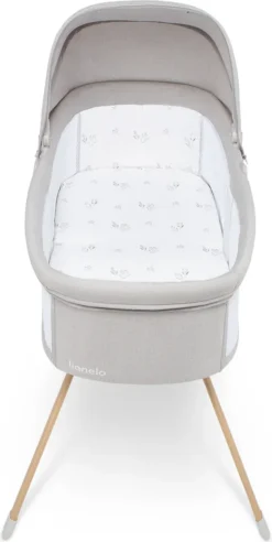 LIONELO Malin Evo Kinderbett, Babywiege, Reisebett Für Babys Mit Matratze, Kinderreisebett, Reisegitterbett, Von 0 Bis 9 Kg, Vordach, Moskitonetz, Klappbar, Schaukelsystem, Liegeverstellung, Schnelle Montage, Reisetasche, Leicht -Barbie Store 2130b268cecc6b0d74f265e4cf9ade44