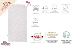 Paradies Babymatratze 70 X 140 Cm Kindermatratze "Mariella-Hygienica" Schaummatratze DIN Norm Gerecht, Sicher & Testurteil "gut" -Barbie Store 21a17690280fbd0bcb30c00f4f3a7979