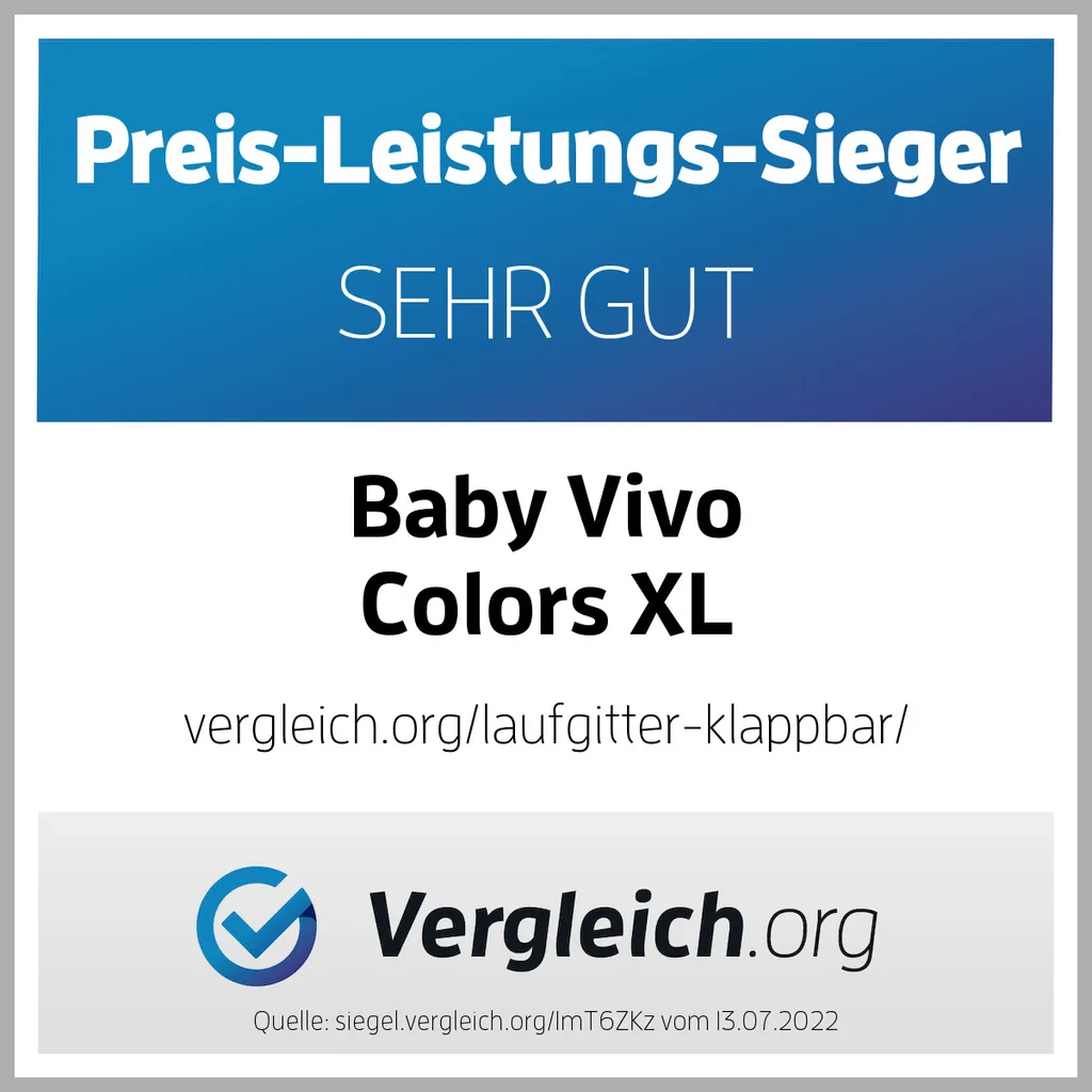 Baby Vivo Laufgitter Aus Kunststoff Mit Tür COLORS XL - Erweiterbar 3 Baby Vivo Laufgitter Aus Kunststoff Mit Tür COLORS XL - Erweiterbar
