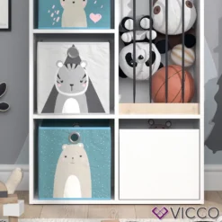 Vicco Aufbewahrungsregal Luigi Weiß 72 X 107,8 X 29,2 Cm Holzwerkstoff Inkl. Faltboxen -Barbie Store 22fe6d6ecba22fac4498ec638fa0587e