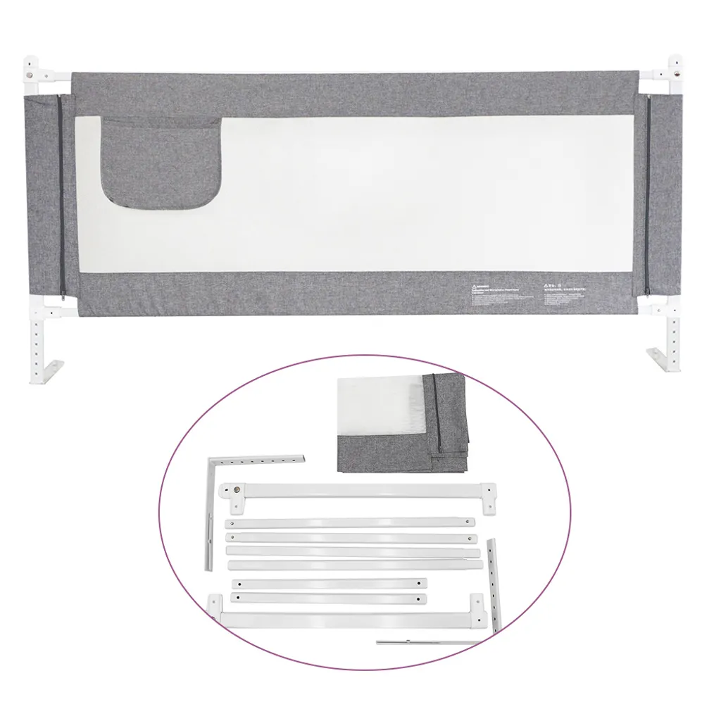 Zehnhase Bettgitter Bettschutzgitter Kinderbettgitter Babybettgitter 120 Cm, Grau, 1 Seite 16 Zehnhase Bettgitter Bettschutzgitter Kinderbettgitter Babybettgitter 120 Cm, Grau, 1 Seite – Bild 14