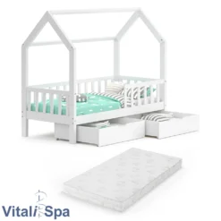 VitaliSpa Kinderbett Hausbett Spielbett Wiki 80x160 Inkl Matratze 2 Schubladen 15 VitaliSpa Kinderbett Hausbett Spielbett Wiki 80x160 Inkl Matratze 2 Schubladen -Barbie Store 23845690d0d836702083181dfd3340a1