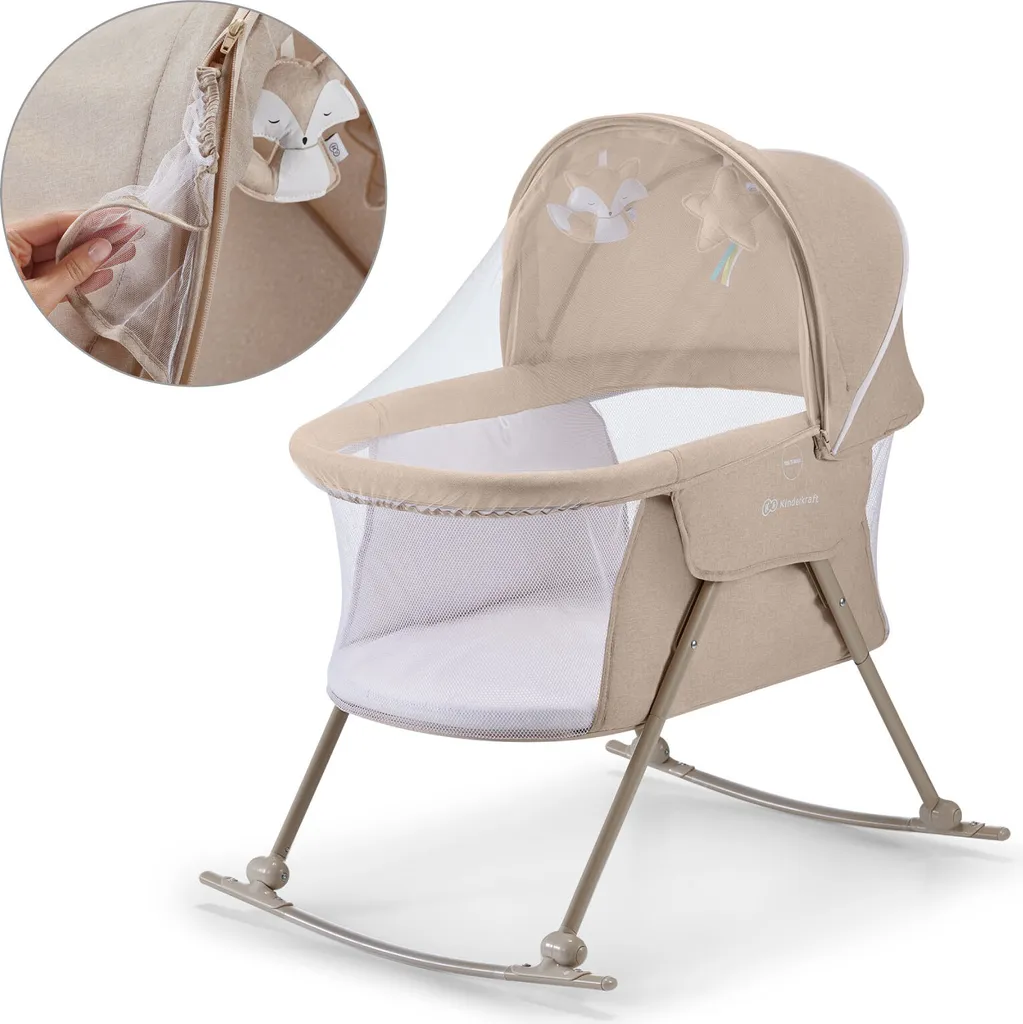 Kinderkraft Baby Cot/cradle LOVI Beige 4 Kinderkraft Baby Cot/cradle LOVI Beige – Bild 2