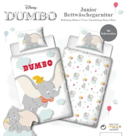 DUMBO Bettwäsche 40x60 + 100x135 Cm ☆ Kinder-Bettwäsche Für Mädchen & Jungen ☆ Disney Dumbo Elefant - 100% Baumwolle -Barbie Store 2a147fdd9eae60307a34717c961d4bbd