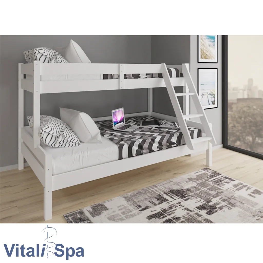 VITALISPA Kinderbett EVEREST Etagenbett Weiß Hochbett Spielbett Massiv Stockbett 6 VITALISPA Kinderbett EVEREST Etagenbett Weiß Hochbett Spielbett Massiv Stockbett – Bild 4