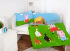 Herding Peppa Pig Wutz George Traktor Bauernhof Baby Wende Bettwäsche 100x135 Cm