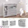 Vicco Wickelkommode Oskar Weiß Grau 113 X 100 X 53 Cm Holzwerkstoff -Barbie Store 3031b5ead04b39da4e23078a4a7f132f