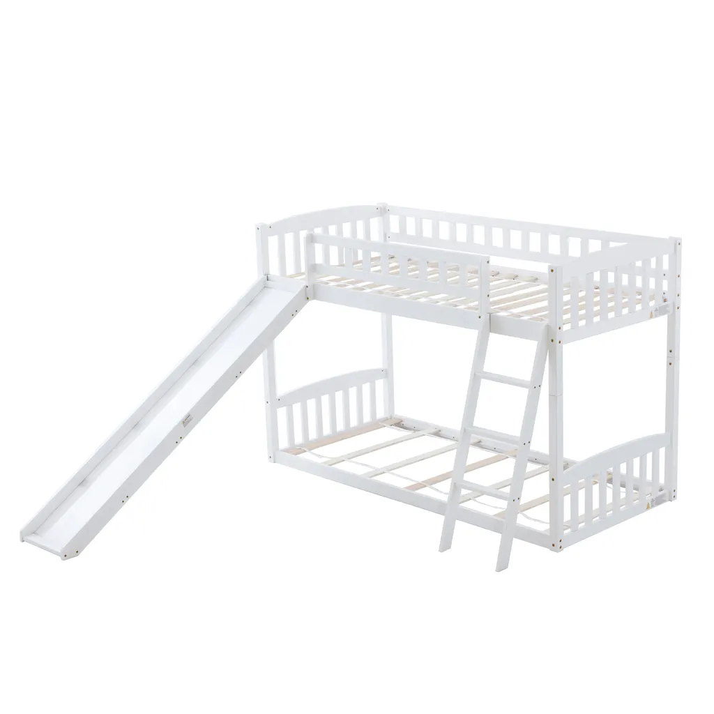 Merax Etagenbetten 90x200cm/90x200cm Hochbett Für 2 Kinder, Doppel Stockbett Teilbar Zu 2 Einzelbetten, Kinderbett Mit Rutsche Und Lattenrost, Weiß 12 Merax Etagenbetten 90x200cm/90x200cm Hochbett Für 2 Kinder, Doppel Stockbett Teilbar Zu 2 Einzelbetten, Kinderbett Mit Rutsche Und Lattenrost, Weiß – Bild 10